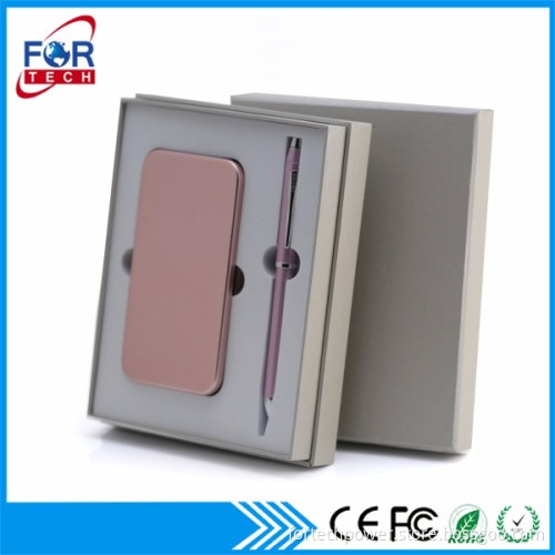 Slim Power Bank 4000mah with USB Optional/Ballpen Your Company Logos for Businessman/women
